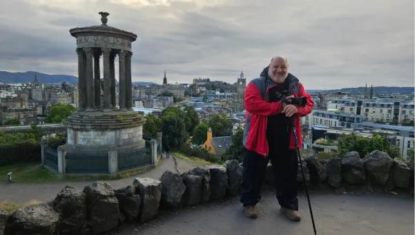 Man standing in city