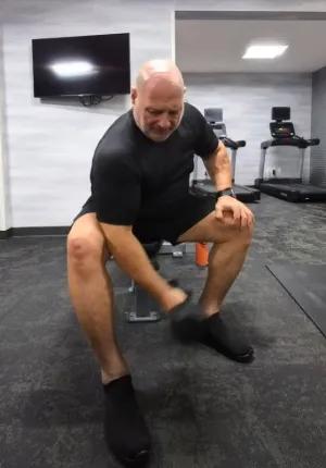Man working out in gym
