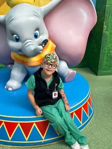 Owen with Dumbo